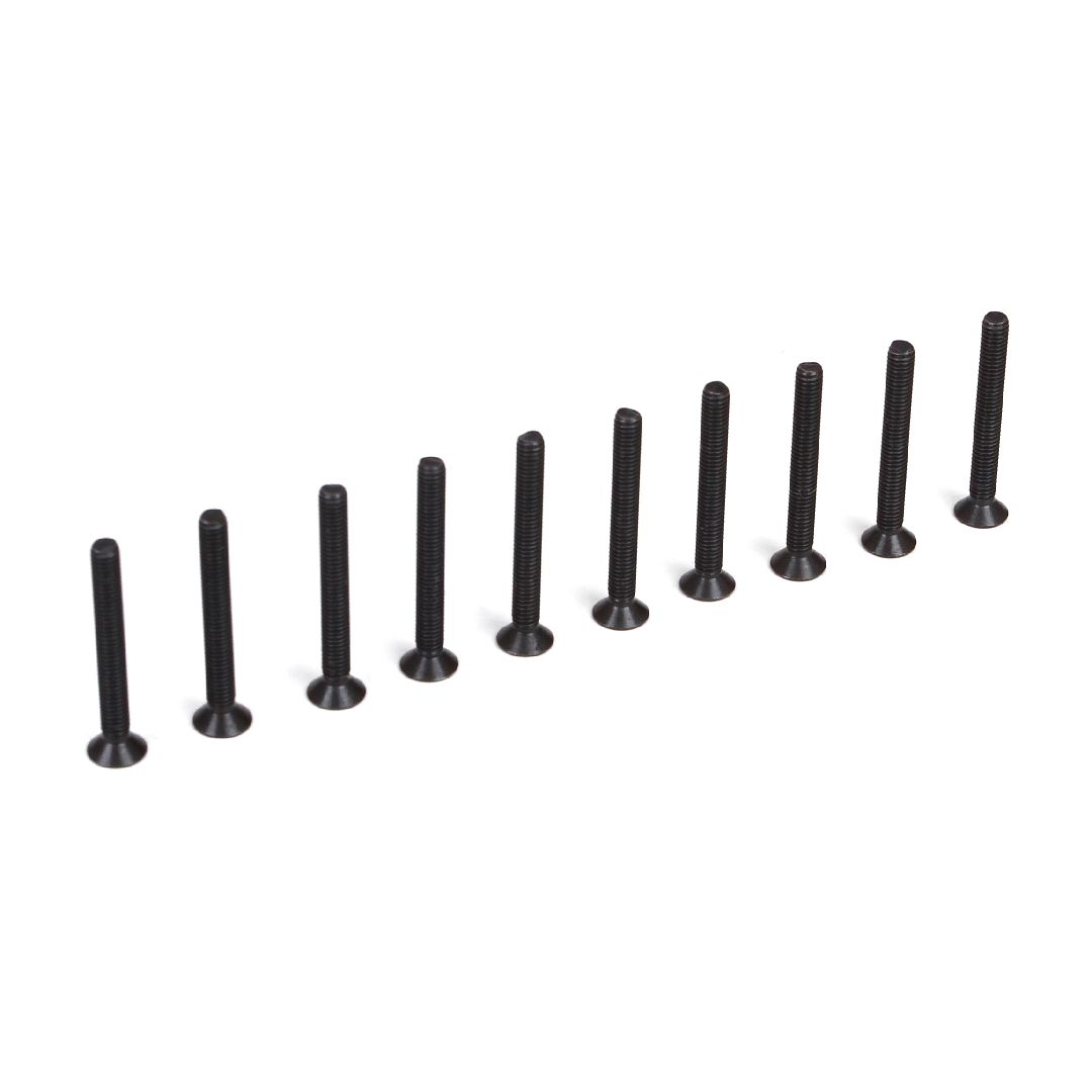 Losi Hex Socket Flat Head M3x25mm - Black Oxide (10)