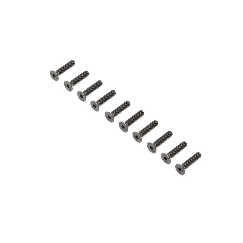 Losi Flat Head Screws, M4 x 20mm STL (10)