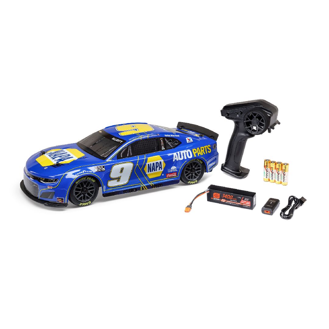 Losi 1/12 NASCAR Elliott #9 Brushed AWD RTR (B&C Incl) - Blue