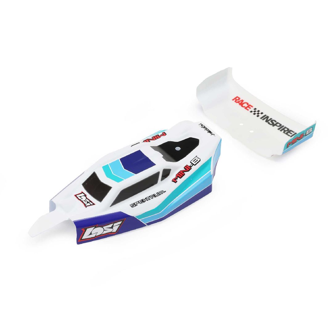 Losi Body, Wing, Blue: Mini-B, BL
