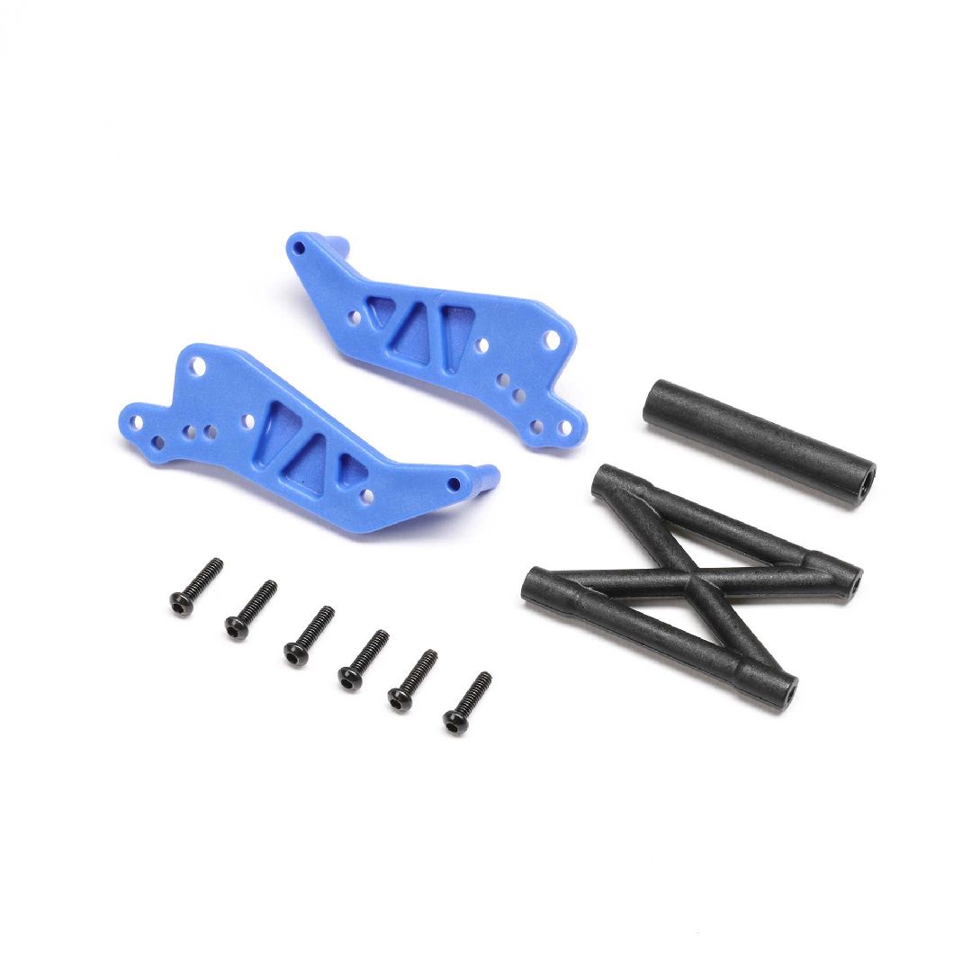 Losi Wheelie Bar Set, Blue: Mini LMT