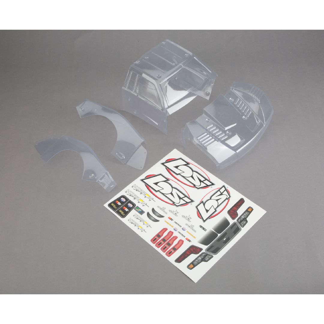 Losi Body Set, Clear: Baja Rey