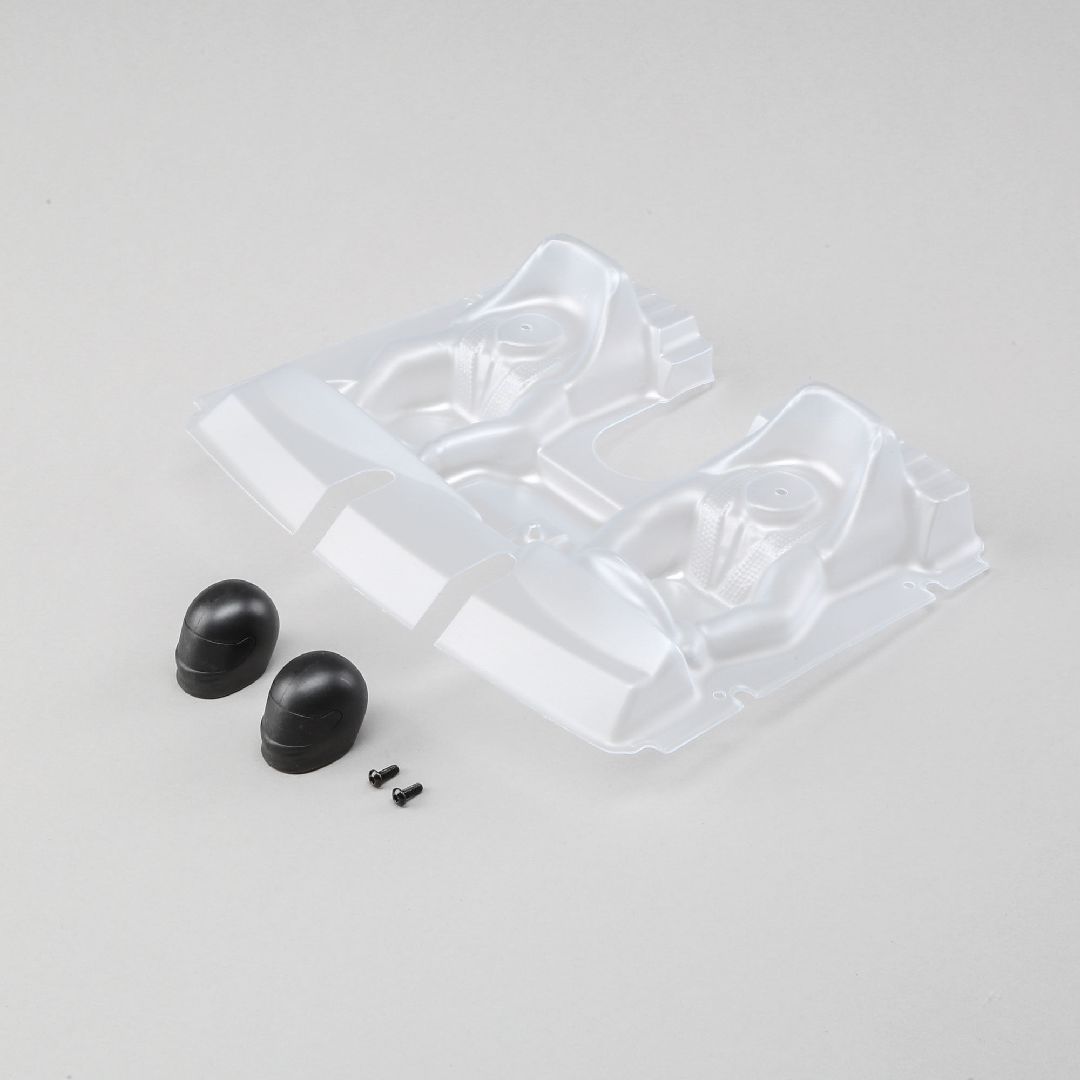 Losi Interior Set with Helmets, Clear: Baja Rey