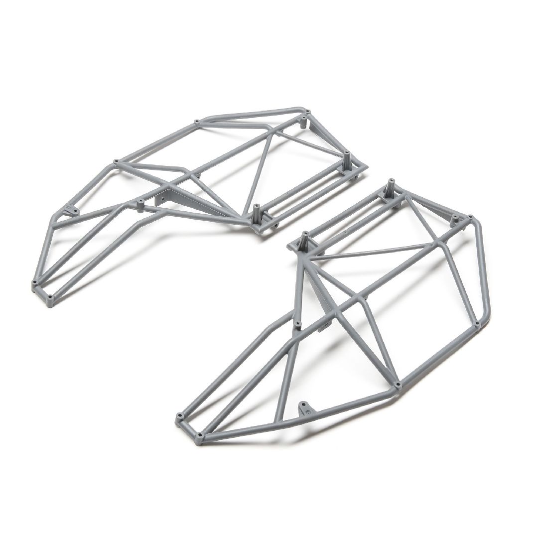 Losi Roll Cage, Side, Left & Right, Gray: Rock Rey