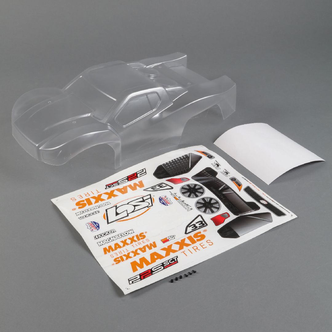 Losi Body Set, Clear: 22S SCT