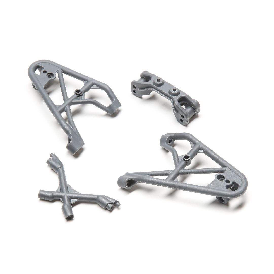 Losi Fr Shk Tower/Brace & Camber Link Mnt,Gray:Rock Rey