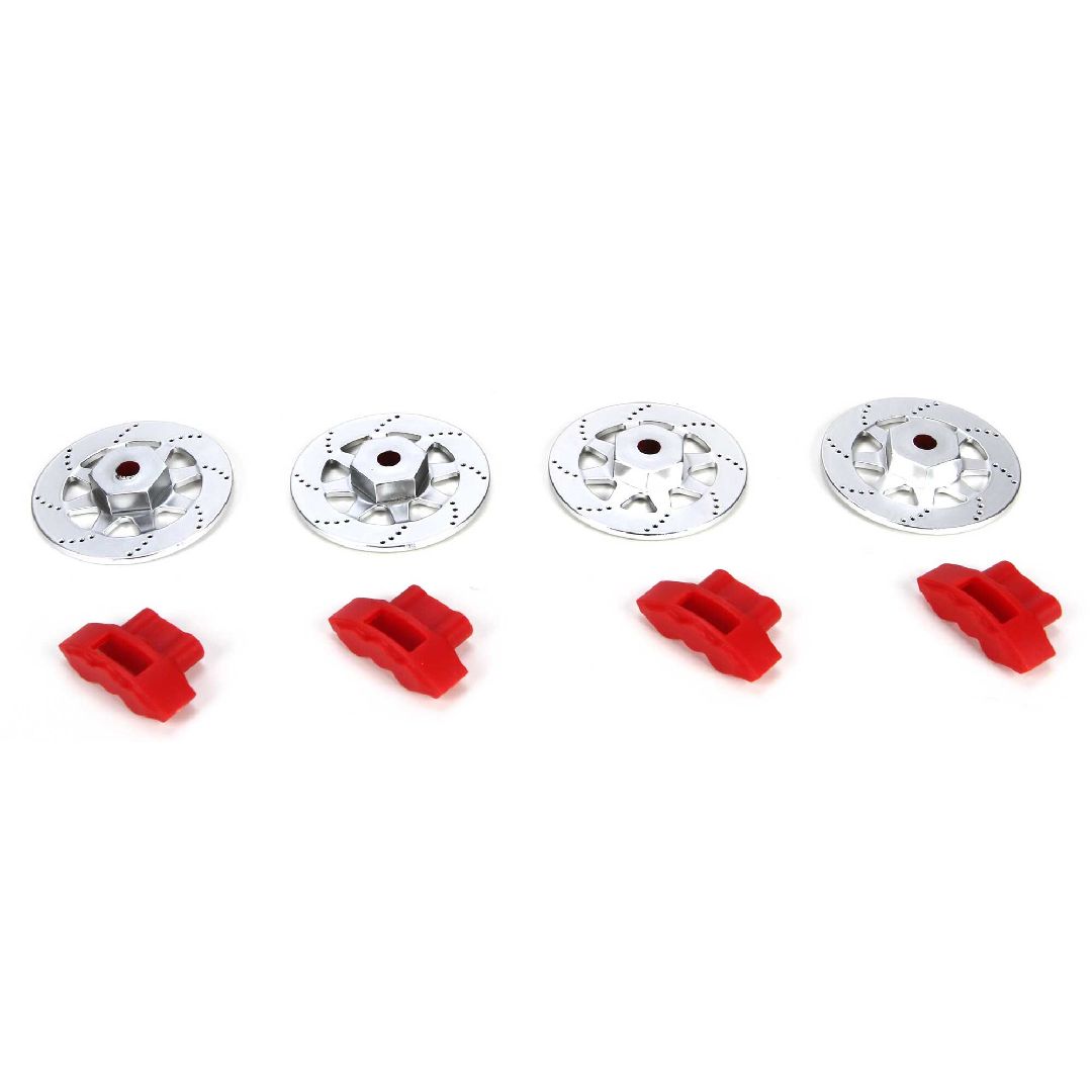 Losi Wheel Hex Brake Rotor & Caliper FR/RR Set: V100