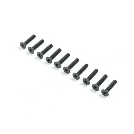 Losi Flat Head Screws, M3 x 14mm (10)