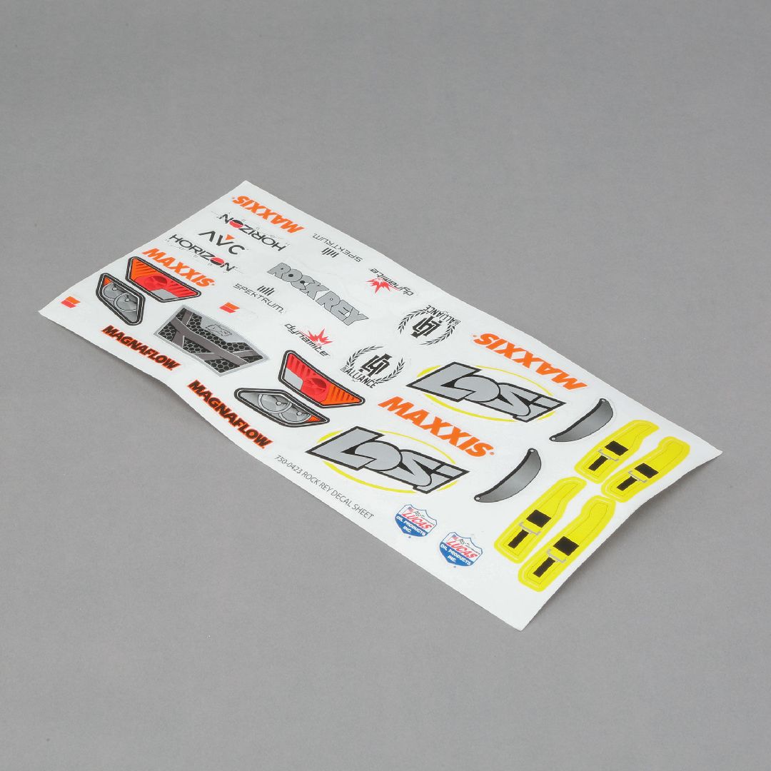 Losi Flrsnt YellowDecalSheet:Rock Rey