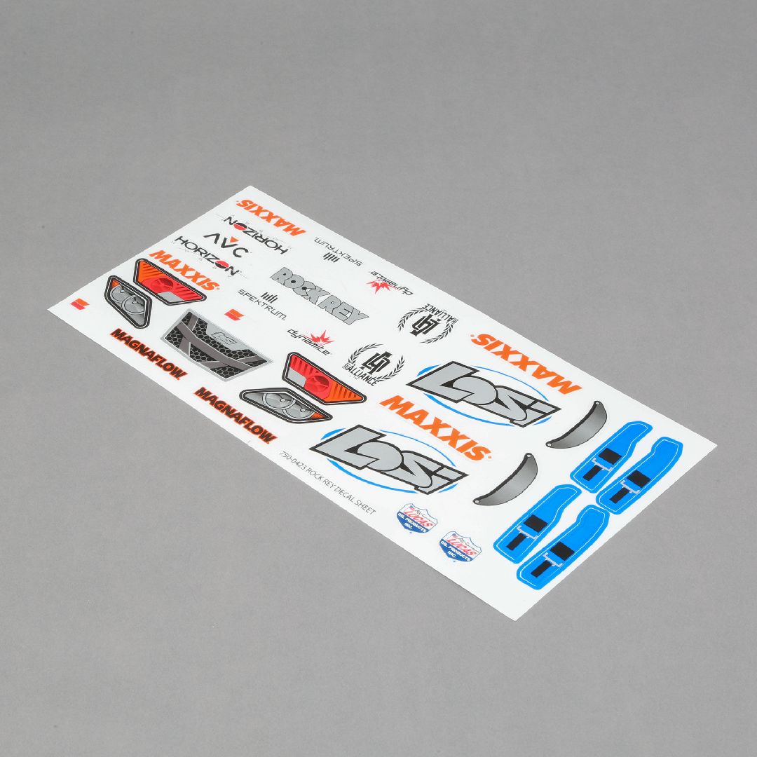 Losi ElectricBlueDecalSheet:Rock Rey