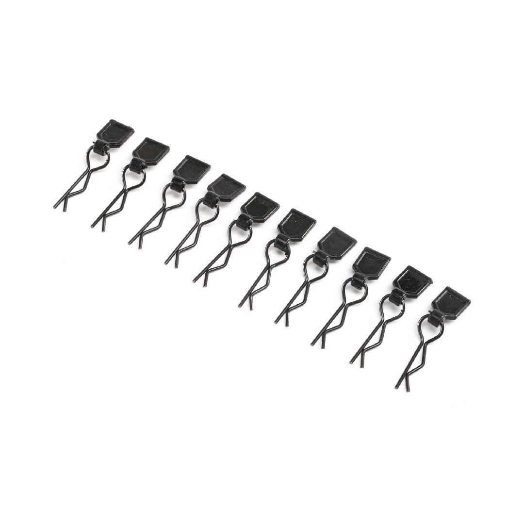 Losi Body Clips, Black, Small (10): LMT
