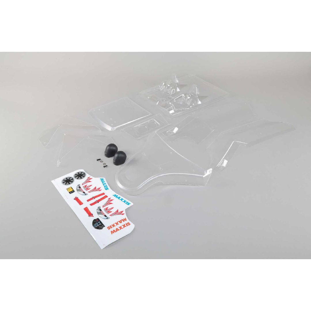 Losi Body Set w/sticker sheet, Clear: DBXL-E