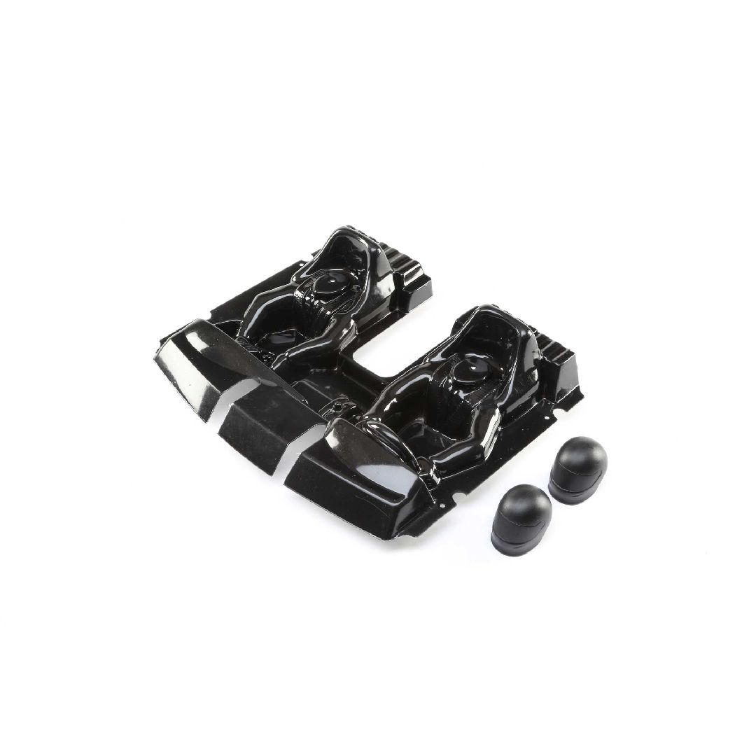 Losi Interior Set w/Helmets, Clear: Super Baja Rey