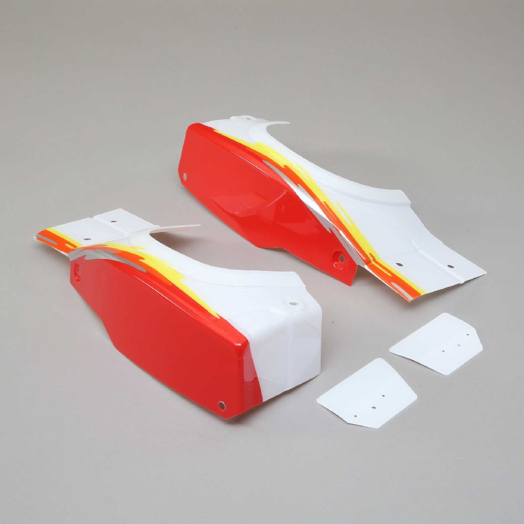 Losi Left/Right Rear Fender Set, Red: Super Baja Rey