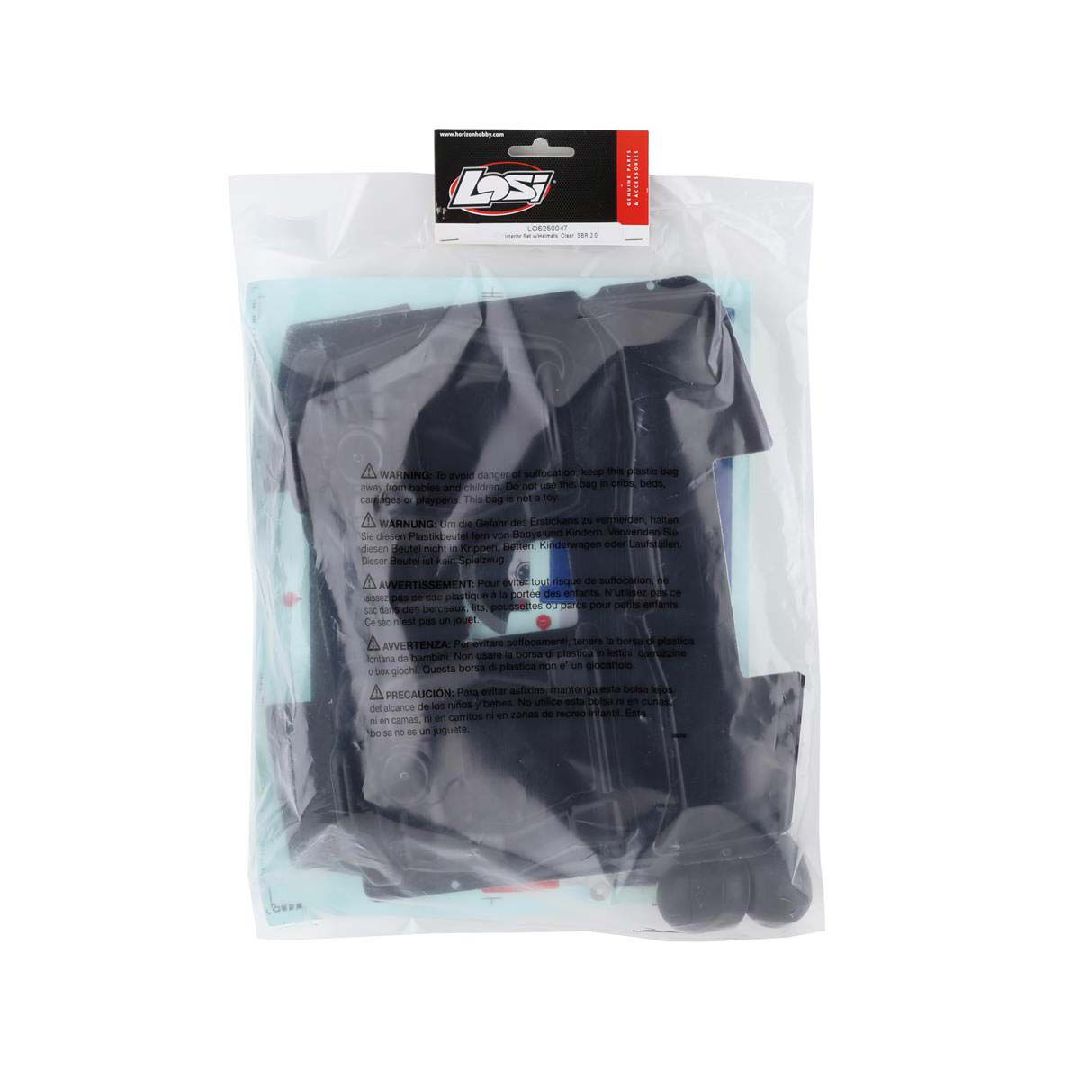 Losi Interior Set w/Helmets, Clear: SBR 2.0