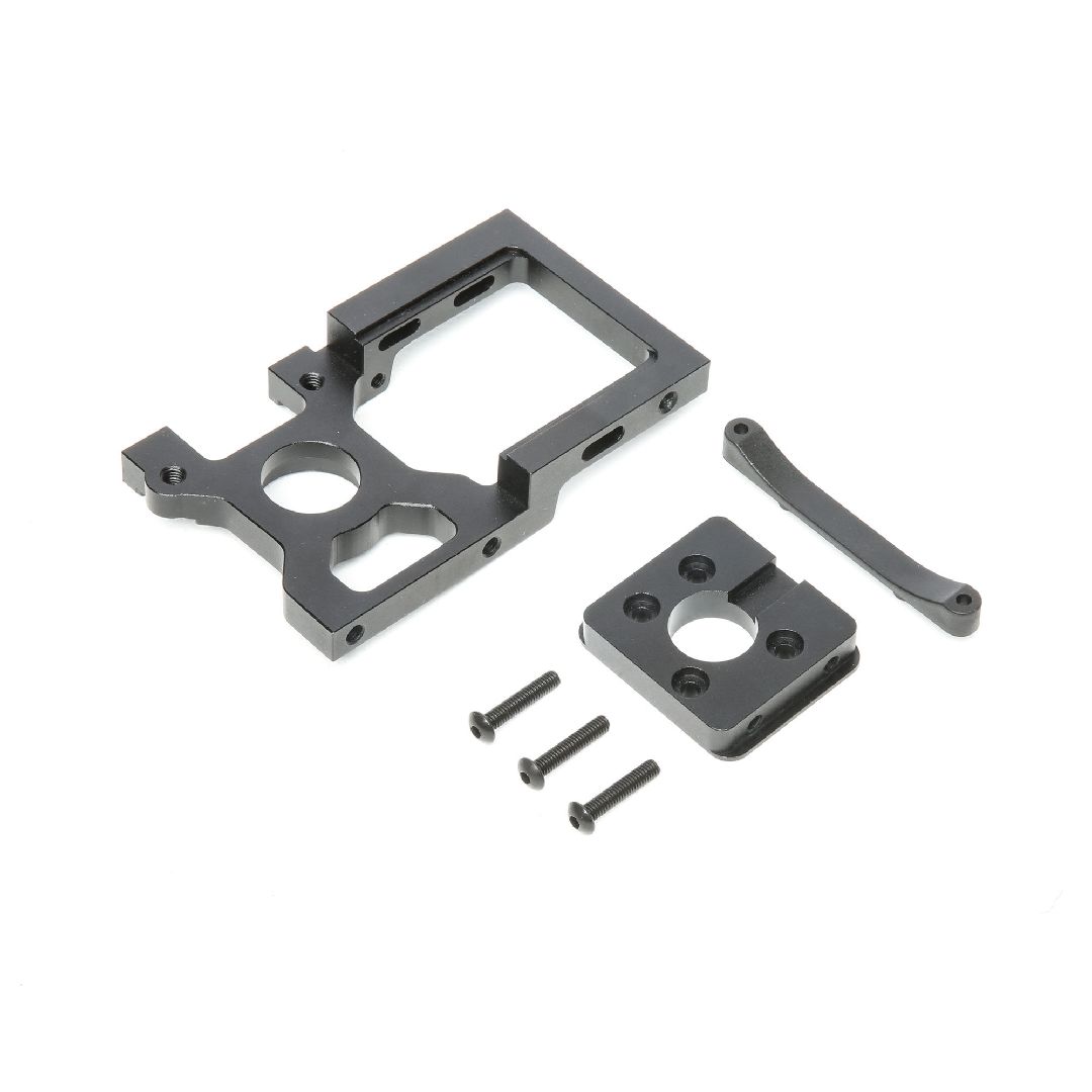 Losi Motor Mount w/Adapter, Black: DBXL-E Losi Motor Mount w/Adapter, Black: DBXL-E