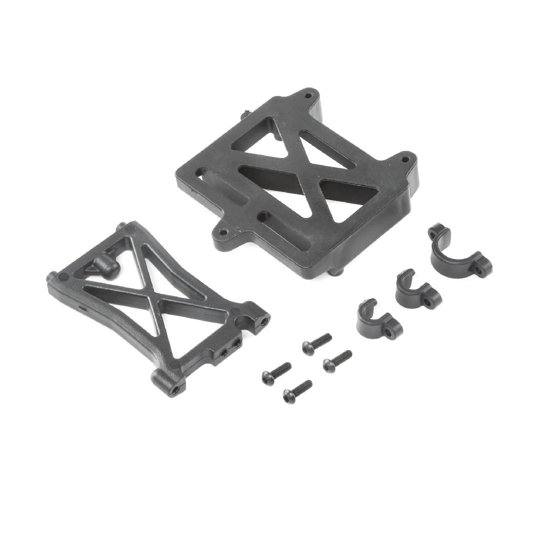 Losi ESC Mount Plate, Standoff & Clamps: DBXL-E