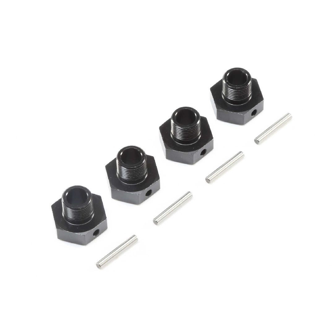 Losi 20mm Wheel Hexes and Pins, Black (4): Super Baja Rey