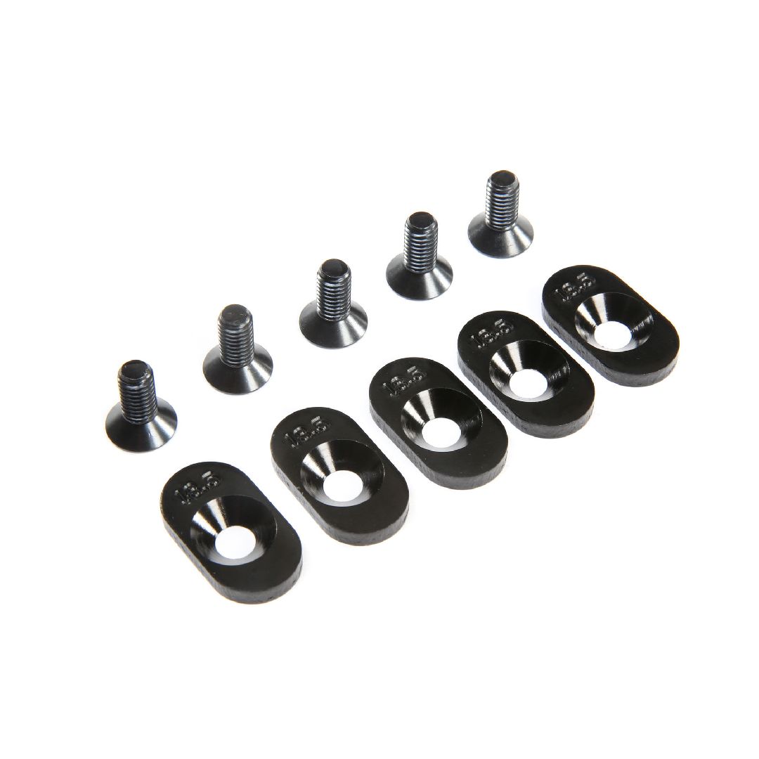 Losi Engine Mount Insert & Screws, Black, 18.5T (5): 5ive-T 2.0