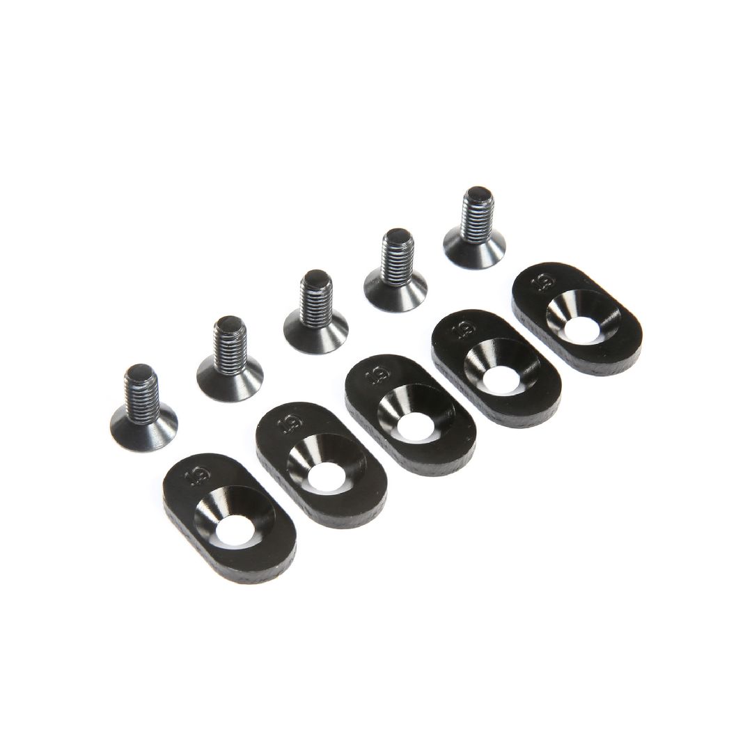 Losi Engine Mount Insert & Screws, Black, 19T (5): 5ive-T 2.0