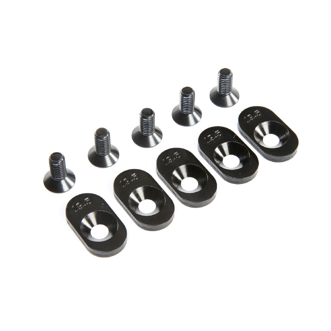 Losi EngineMount Insert & Screws, Black, 19.5T (5): 5ive-T 2.0