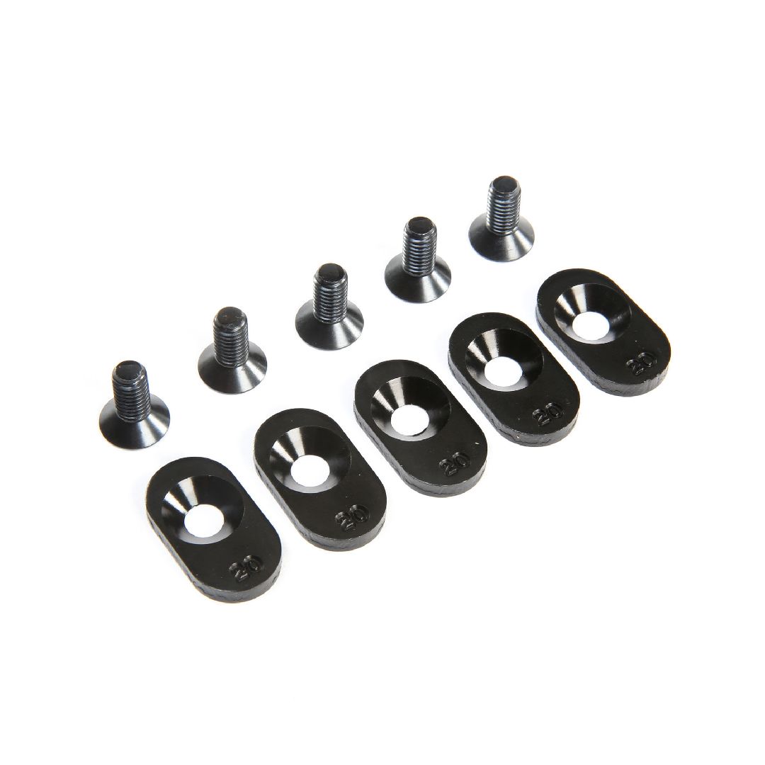 Losi Engine Mount Insert & Screws, Black, 20T (5): 5ive-T 2.0
