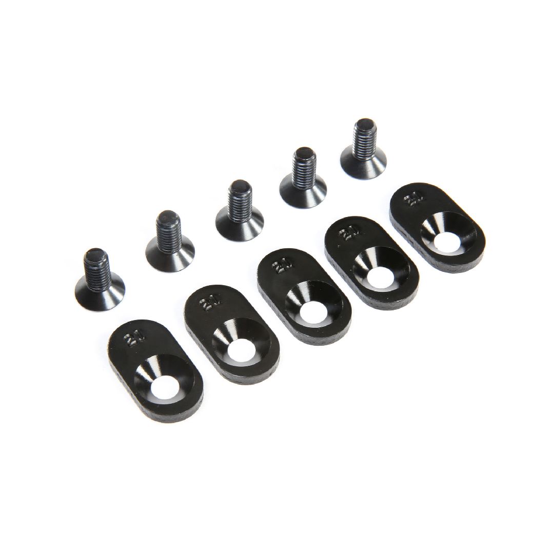 Losi Engine Mount Insert & Screws, Black, 21T (5): 5ive-T 2.0