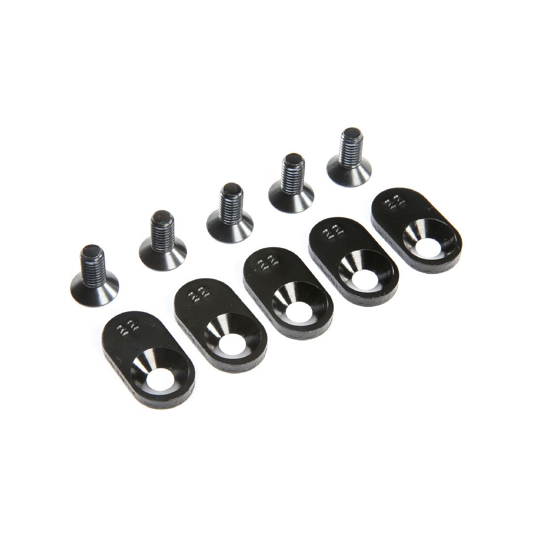 Losi Engine Mount Insert & Screws, Black, 22T (5): 5ive-T 2.0