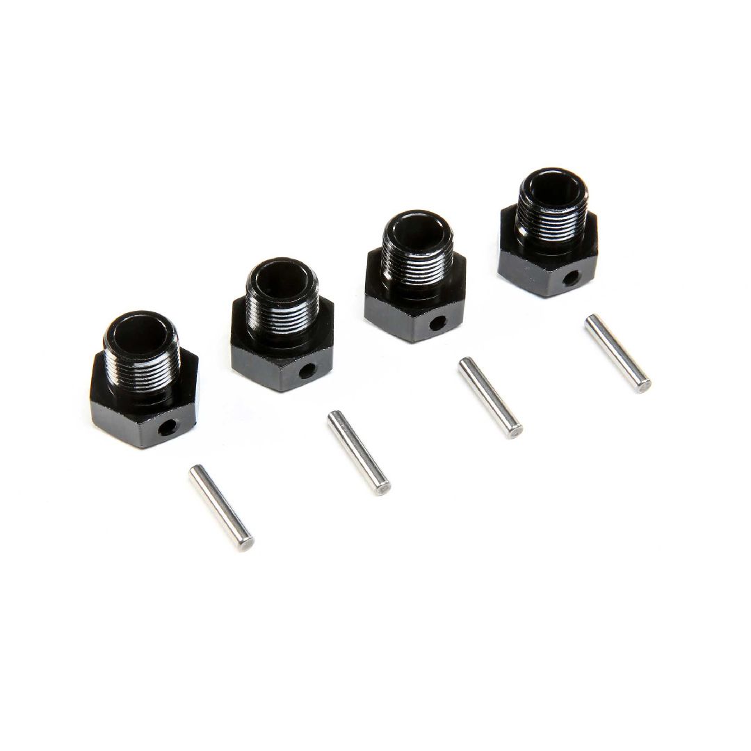 Losi 17mm Wheel Hex, Black (4): SBR 2.0