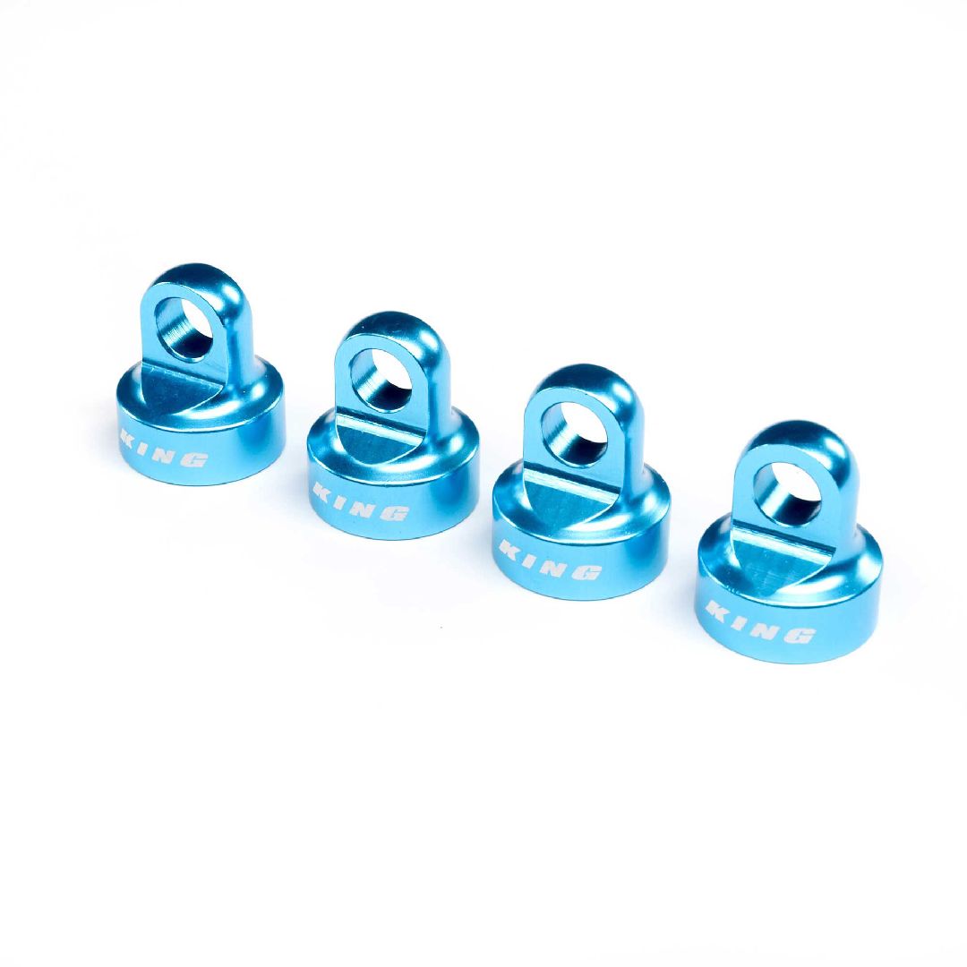 Losi Shock Cap Set, Aluminum, King Blue: SBR 2.0