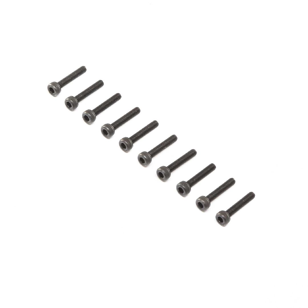 Losi Cap Head Screws, Steel, Black Oxide, M3 x 16mm (10)
