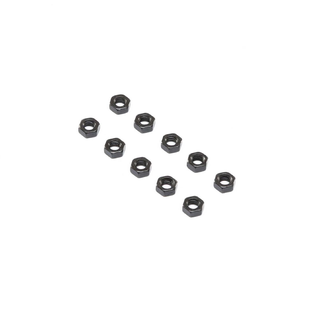 Losi Flat Nut, Steel, M4 (10)