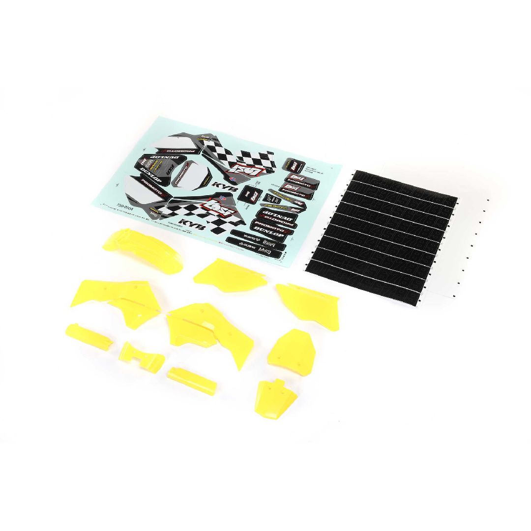 Losi Yellow Plastics w/Wraps: PM-MX