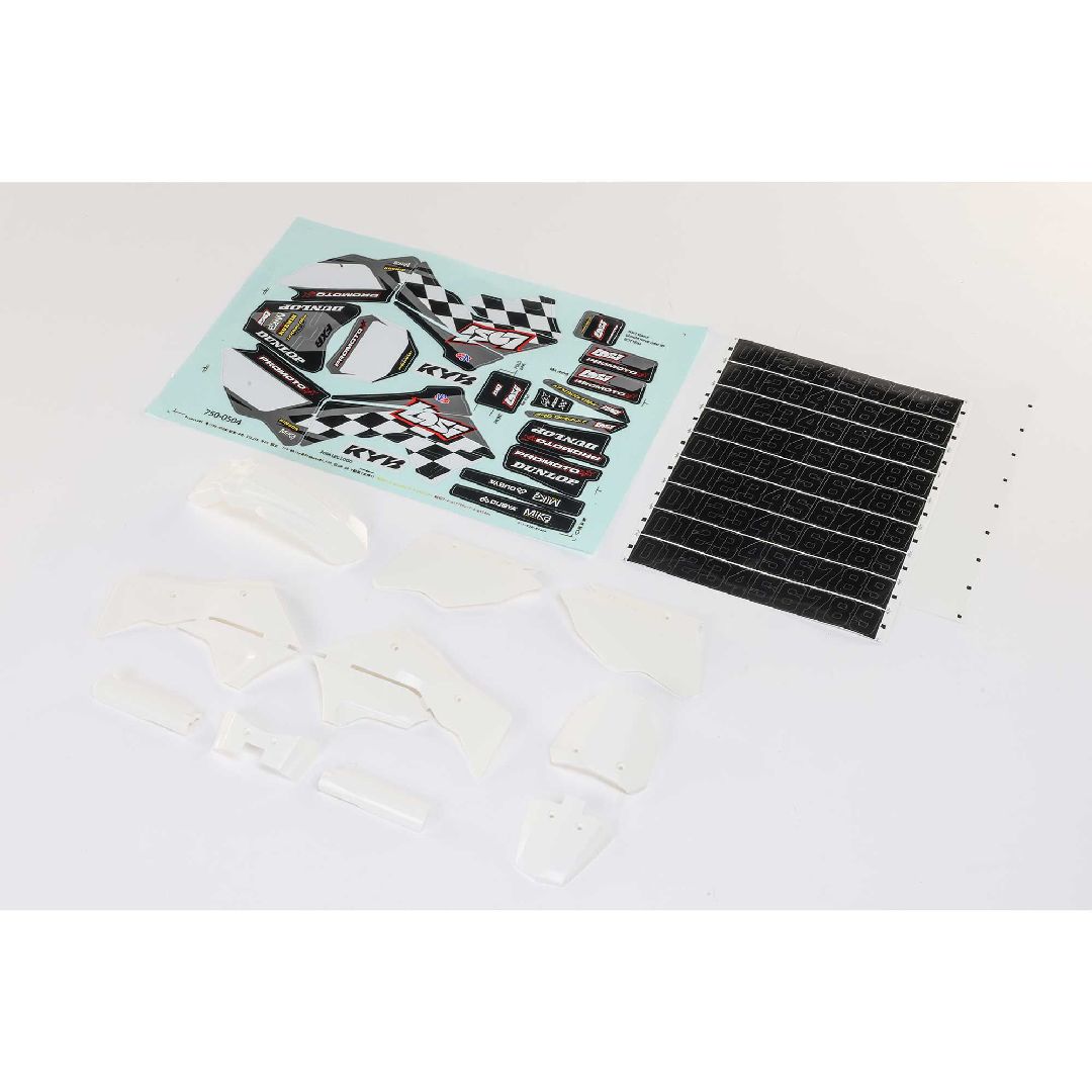 Losi White Plastics w/Wraps: PM-MX