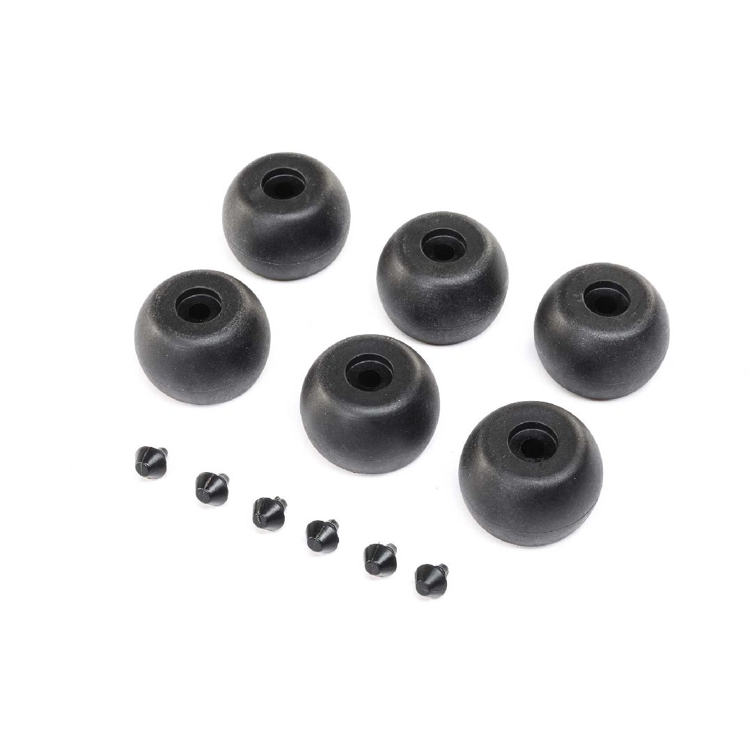 Losi Lean Bar Wheels & Stops (6): PM-MX
