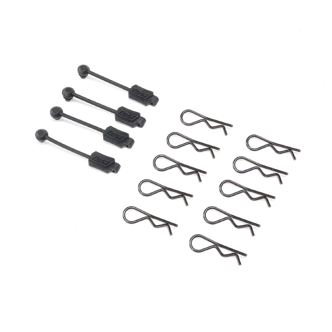 Losi Body Clip (10) & Leash (4): PM-MX