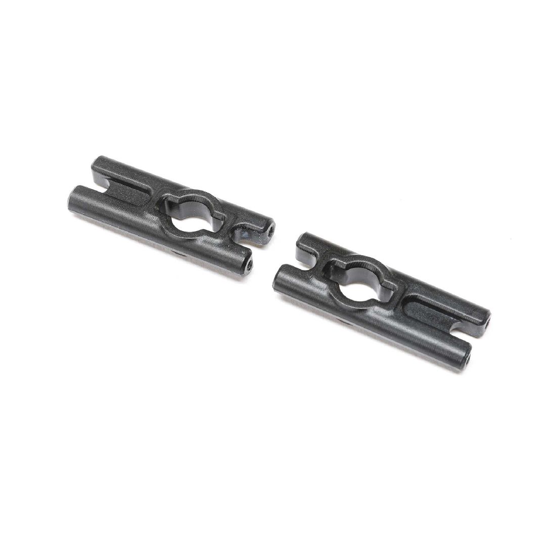 Losi Body Mount Cross Bar, Aluminum, Blk (2): Mini LMT