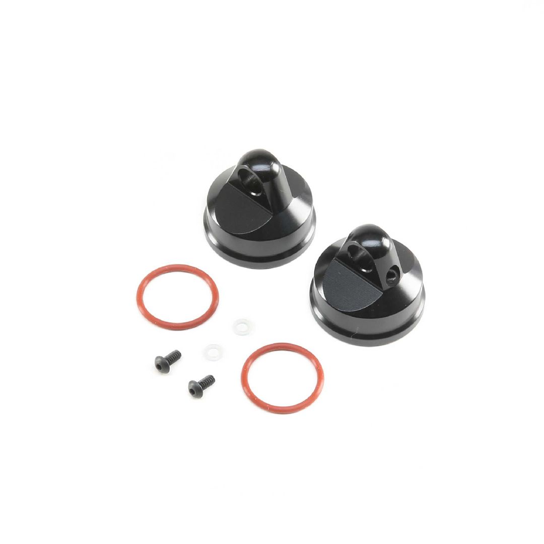 Losi Shock Cap, Aluminum, Black (2): LST/2, 3XL-E Losi Shock Cap, Aluminum, Black (2): LST/2, 3XL-E