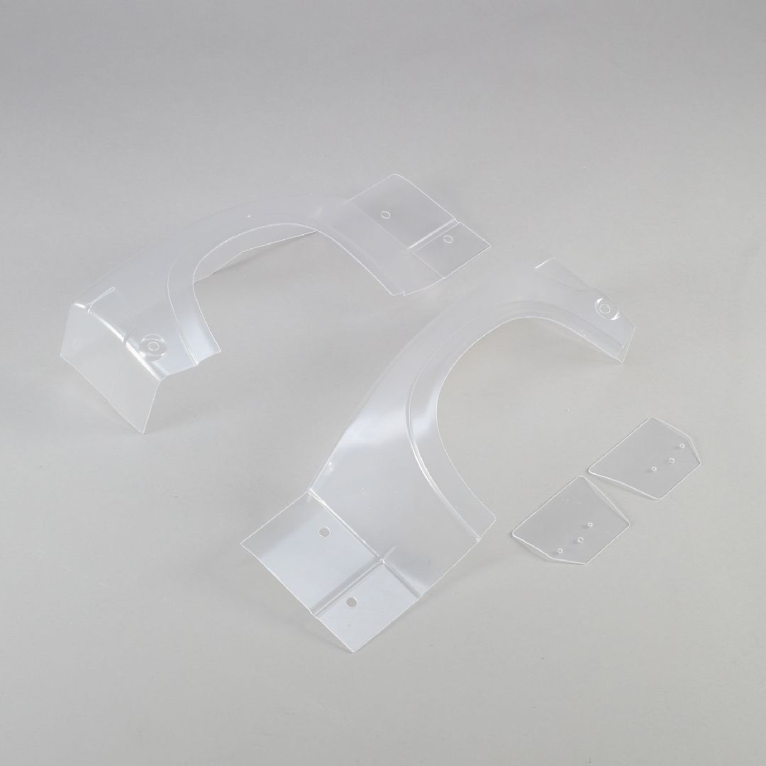 Losi Left/Right Rear Fender Set, Clear: Super Baja Rey