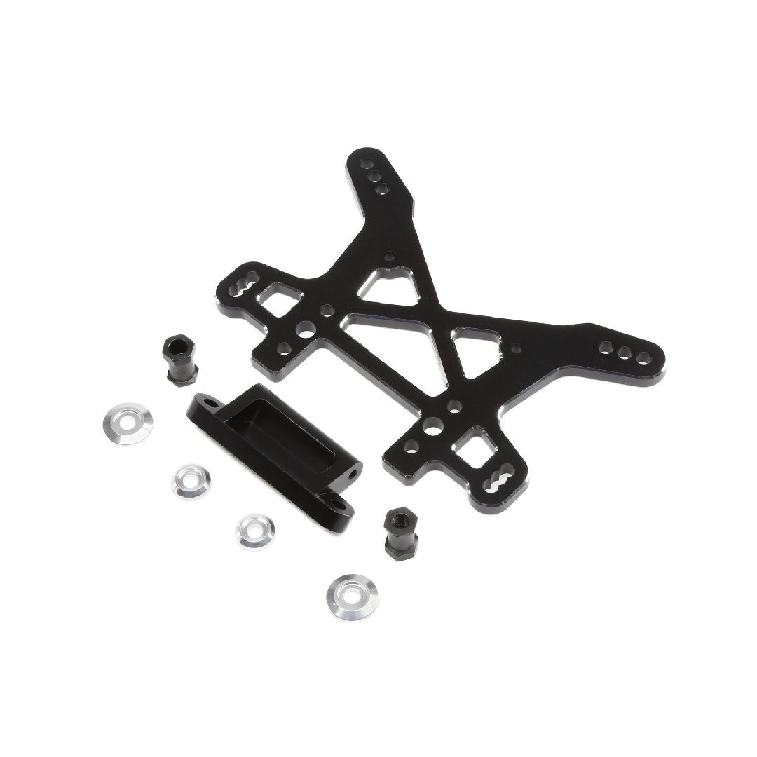Losi Shock Tower, Rear, Black, Aluminum: DBXL, MTXL Losi Shock Tower, Rear, Black, Aluminum: DBXL, MTXL