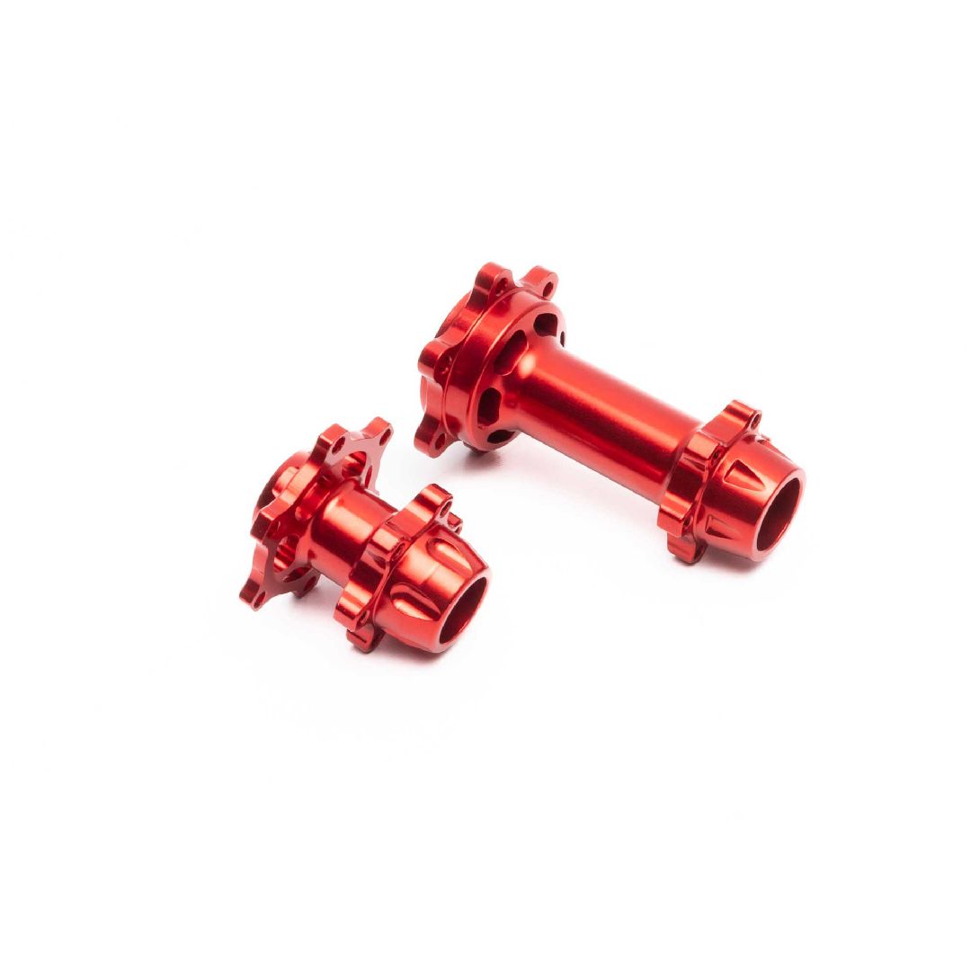 Losi Aluminum Hub Set, Machined, Red: PM-MX