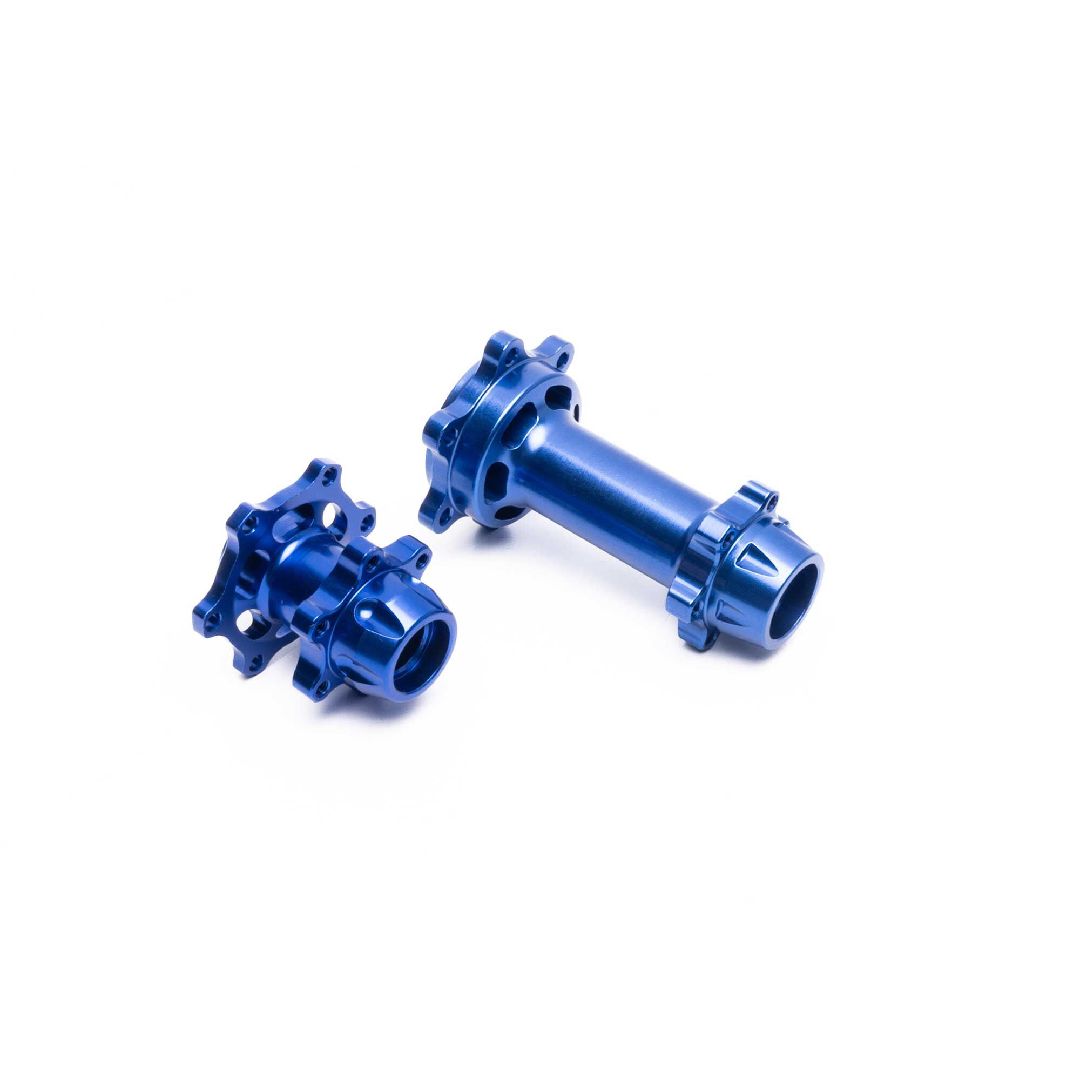Losi Aluminum Hub Set, Machined, Blue: PM-MX