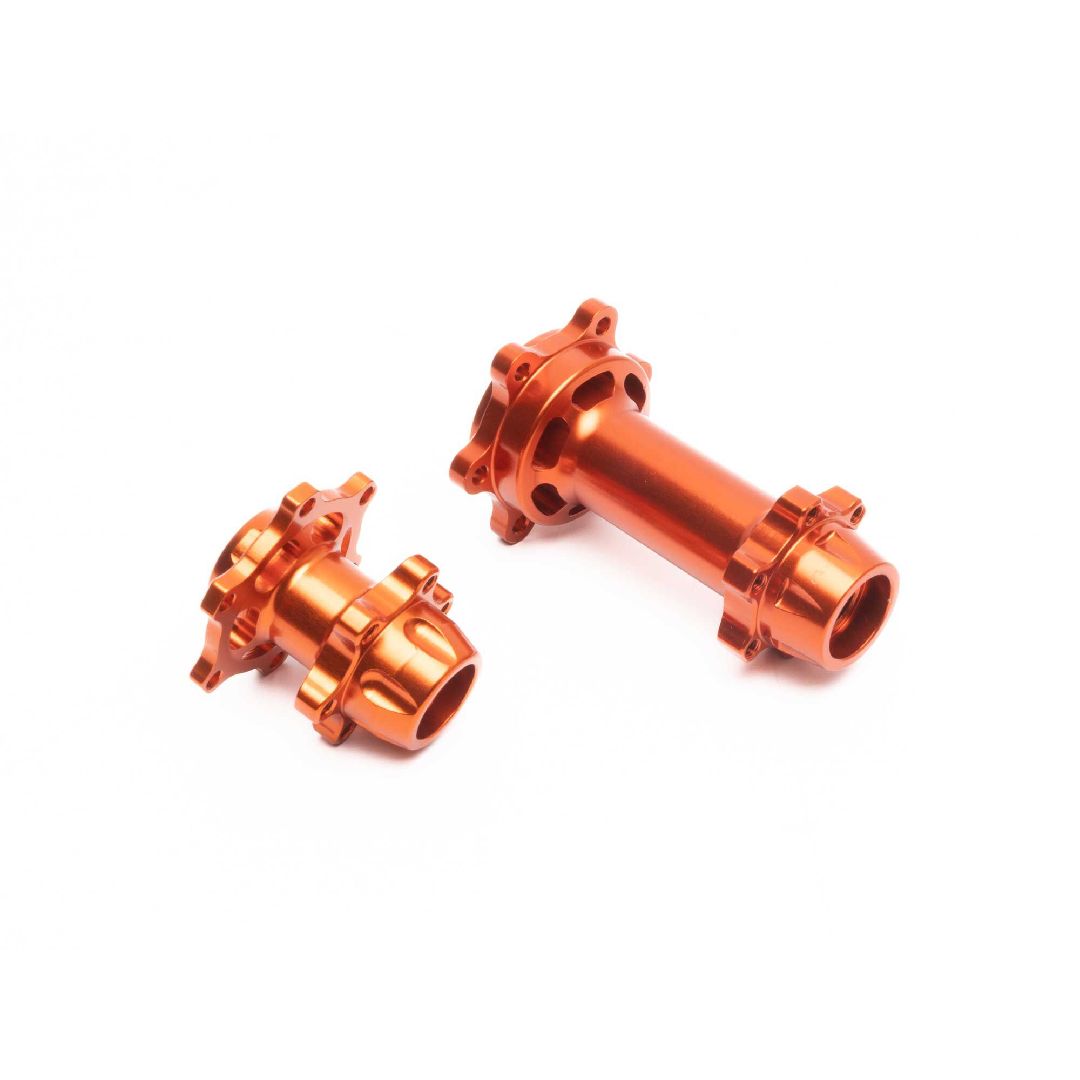 Losi Aluminum Hub Set, Machined, Orange: PM-MX