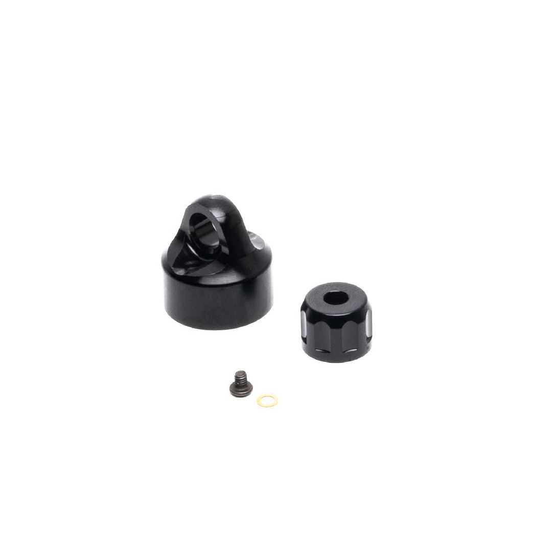 Losi Shock Cap Set, Aluminum, Black: PM-MX