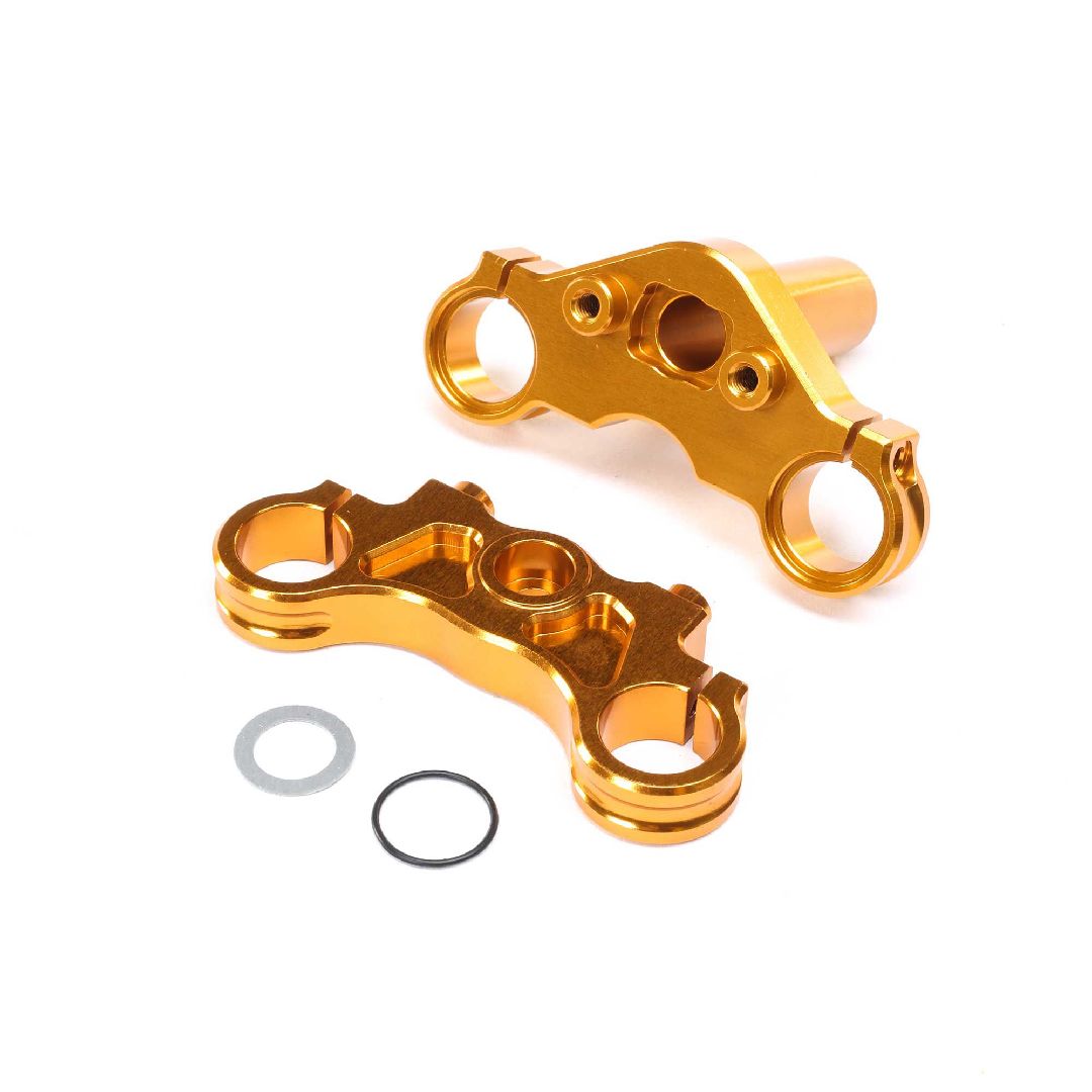 Losi Aluminum Triple Clamp Set, Gold: PM-MX