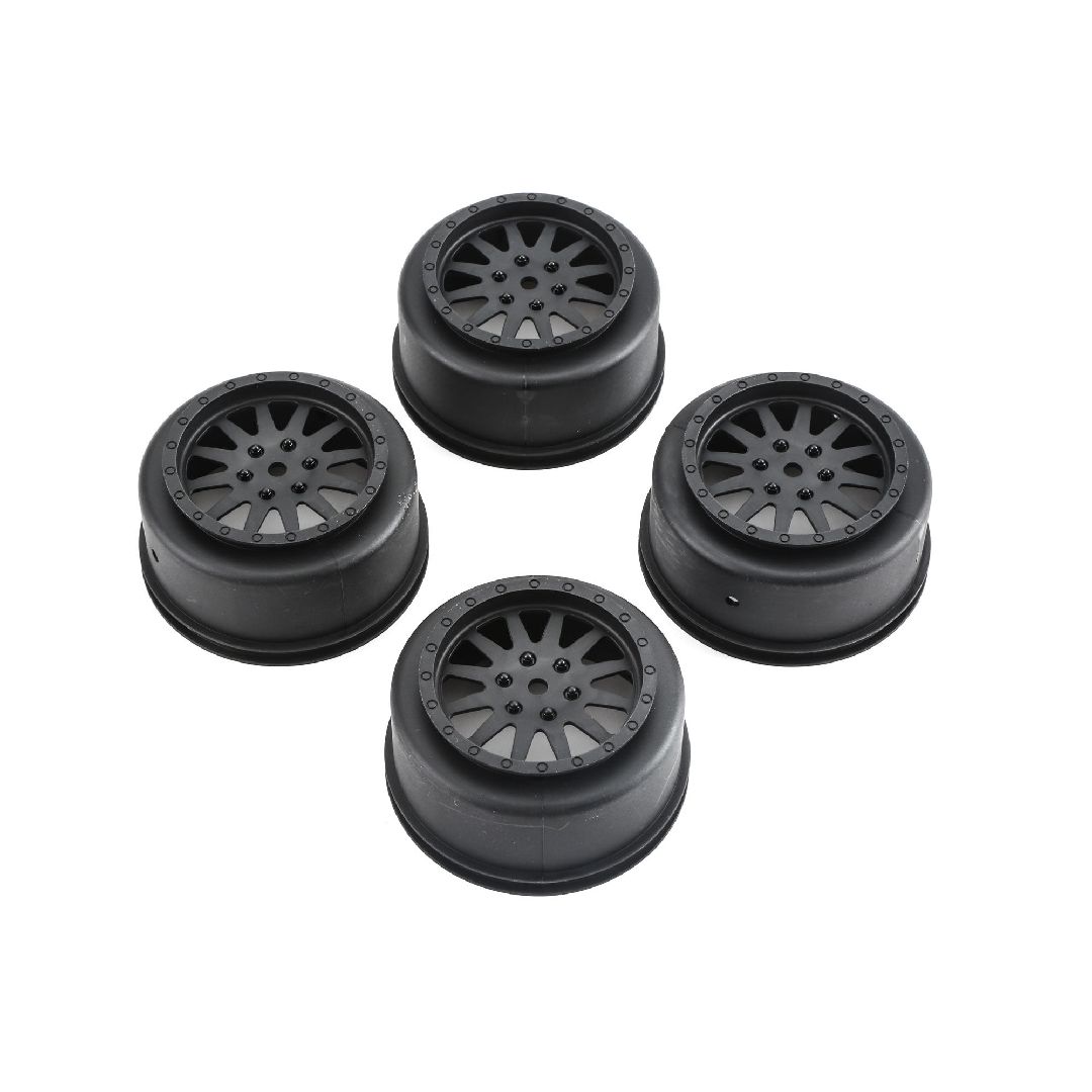 Losi 2.2 Wheels, Black (4): Baja Rey