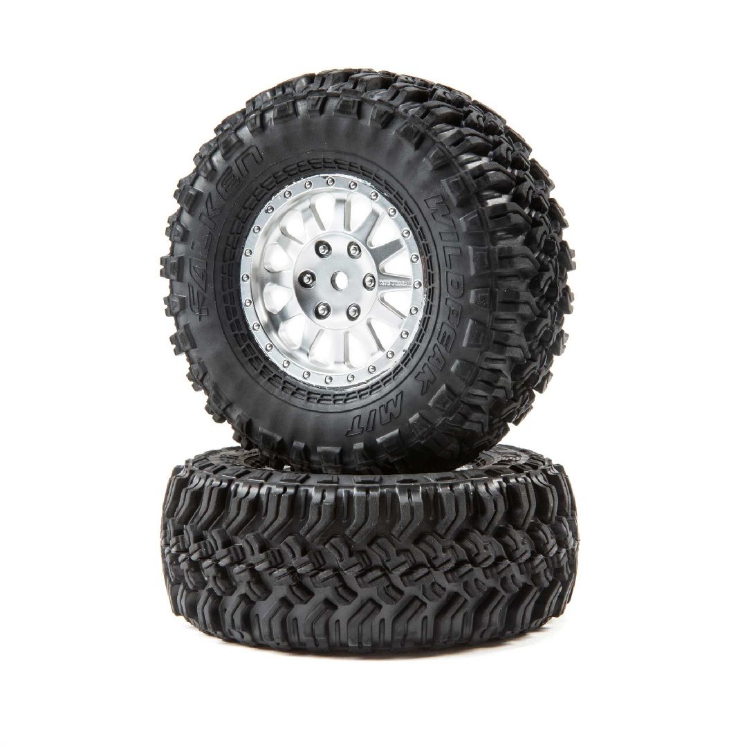 Losi 2.2/3.0 Falcon Tire, 12mm Hex, Silver Method Whl (F/R)(2)