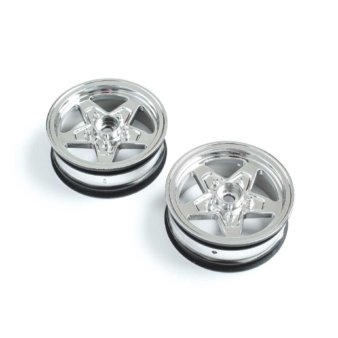 Losi Front Wheel, Chrome (2): 22S Drag