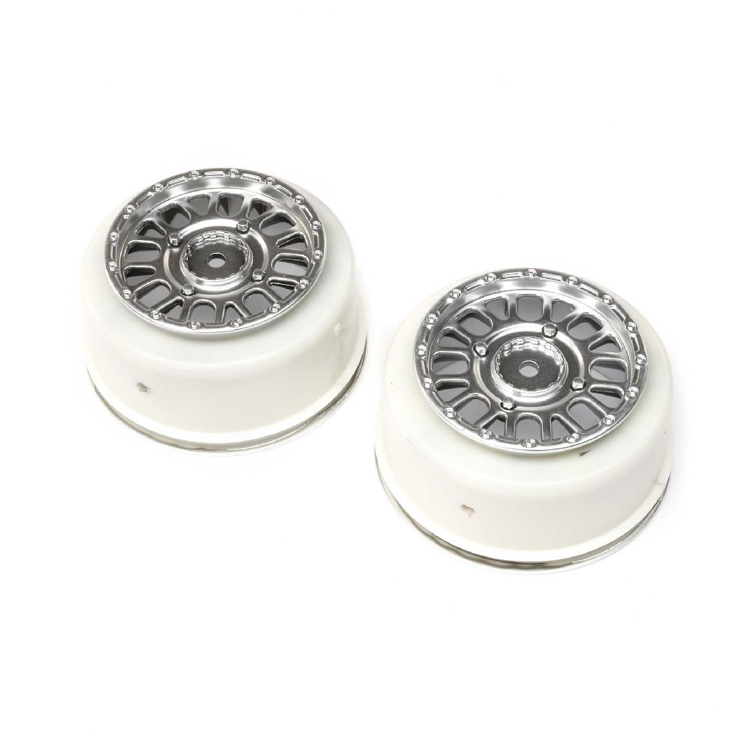 Losi 2.2/3.0 Wheels, Satin Plated (2): RZR Rey