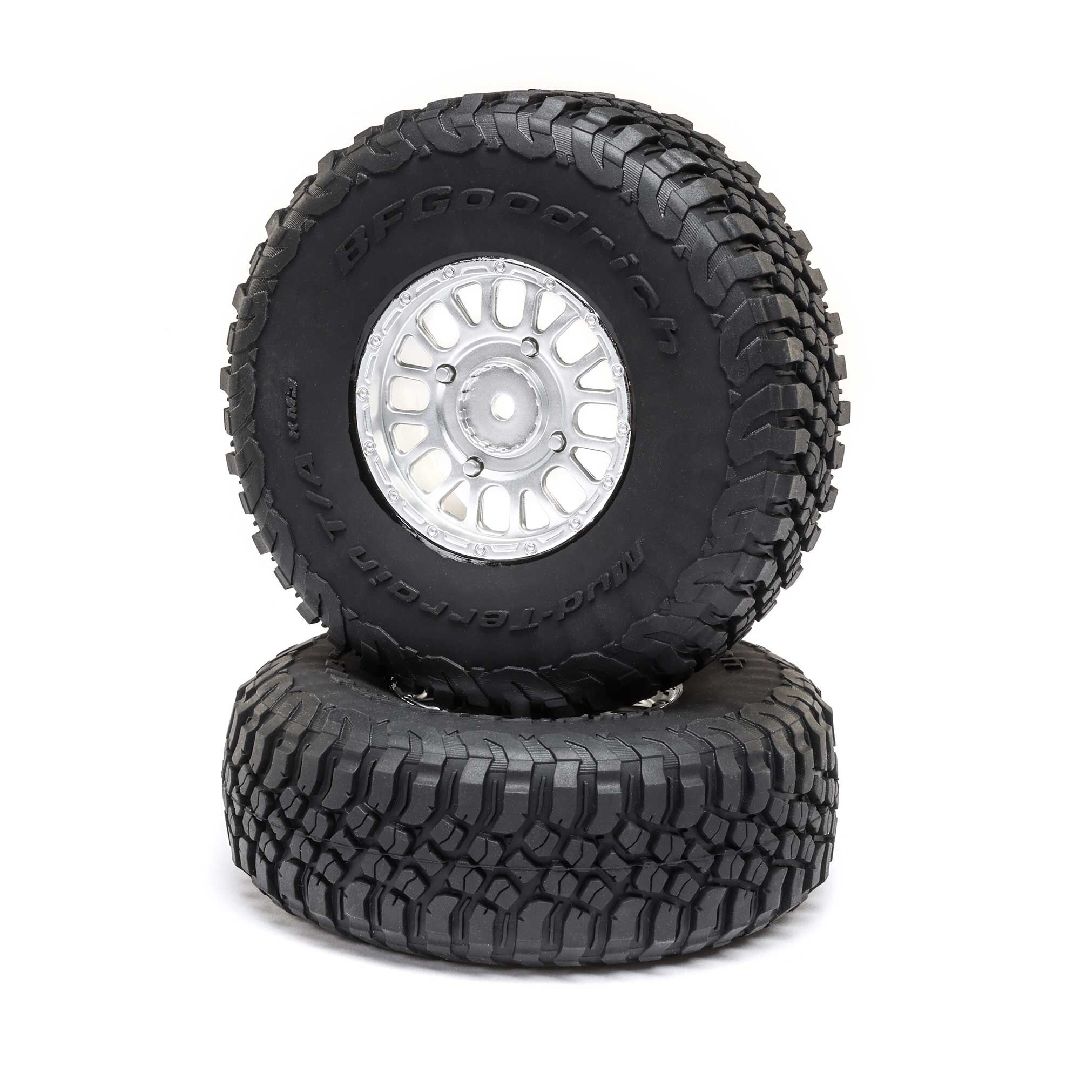 Losi BFG KM3 2.2/3.0 Tires, on Silver Wheels, 12mm Hex (F/R)(2)